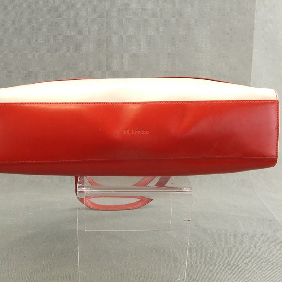 M. London Genuine Leather Red Rectangular Bag - Picture 3 of 8